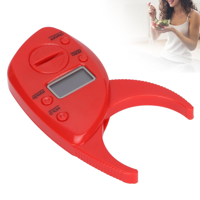 Body Fat Caliper Red ABS Material Light Portable - Accurate Skinfold Measurement for Fitness Enthusiasts Personal Trainers Health Enthusiasts - Image 4