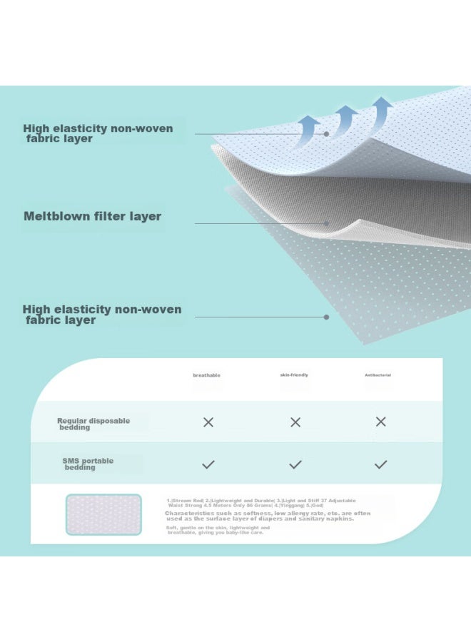 Sometimes Light Disposable Bed Sheet , Hotel Hygiene-enhancing Extra Large Single/double Bed Sheet For Travel And Business Trips, 2*2.3m, 2 Pieces - Image 2