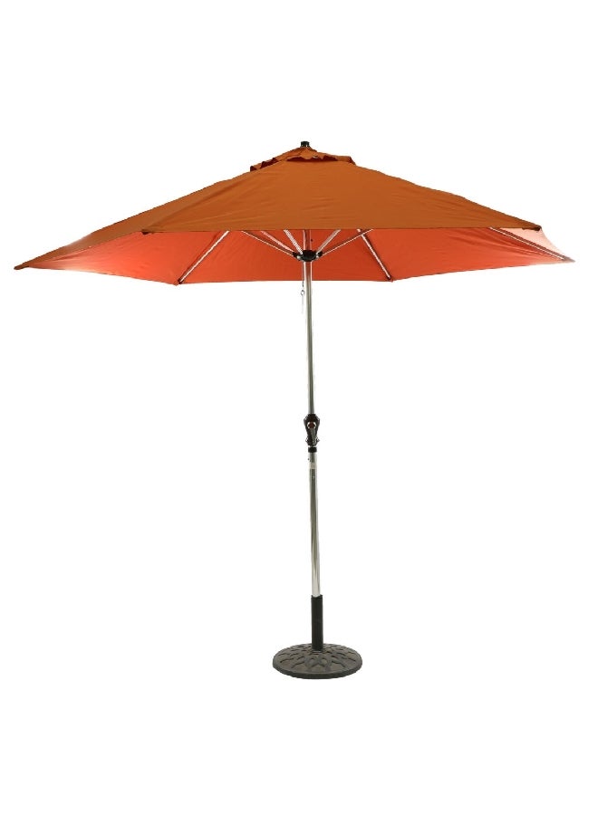 LIVING ACCENTS Rust-Resistant High Quality Pole Umbrella with Crank Terracotta 2.7 m PCA-ALU-2700TC - Image 2