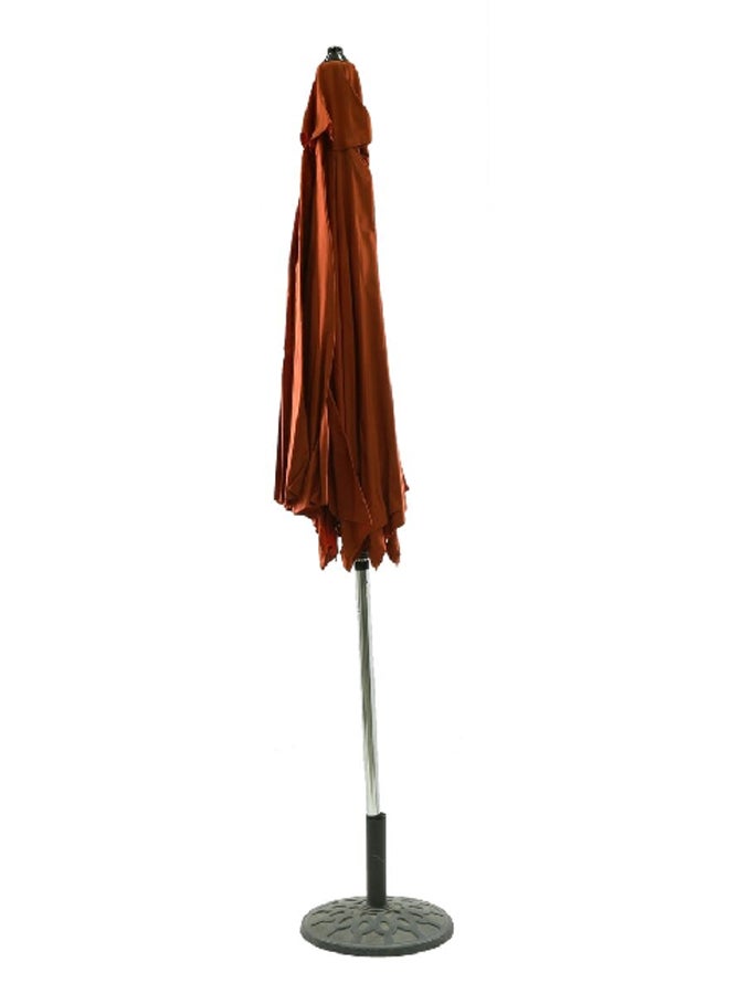 LIVING ACCENTS Rust-Resistant High Quality Pole Umbrella with Crank Terracotta 2.7 m PCA-ALU-2700TC - Image 1