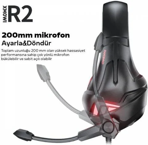 بولهاموبيل Polham RGB Lighted Ultra Sensitive 2 Meter Wired Gaming Headset with Microphone, Professional Headset