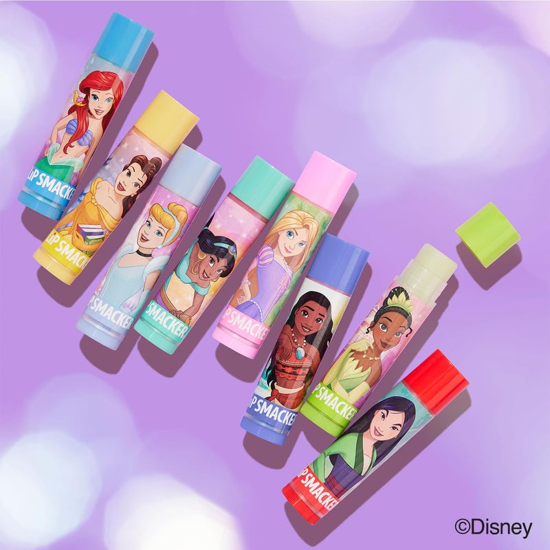 Lip Smacker Disney Princess Flavored Lip Balm Party Pack 8 Count, Clear, For Kids - Image 5