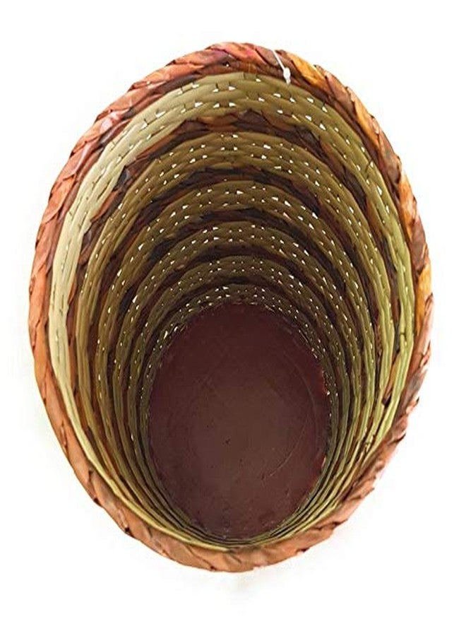 Sonas Creation Paperus, Beige,& Brown, Open-top Dustbin, Waste Basket, Trash Can, Paper Bin, Storage Basket, Standard Size 10 Liter, 11 inch Tall Eco Friendly, Handmade of Paper Ropes - Image 3