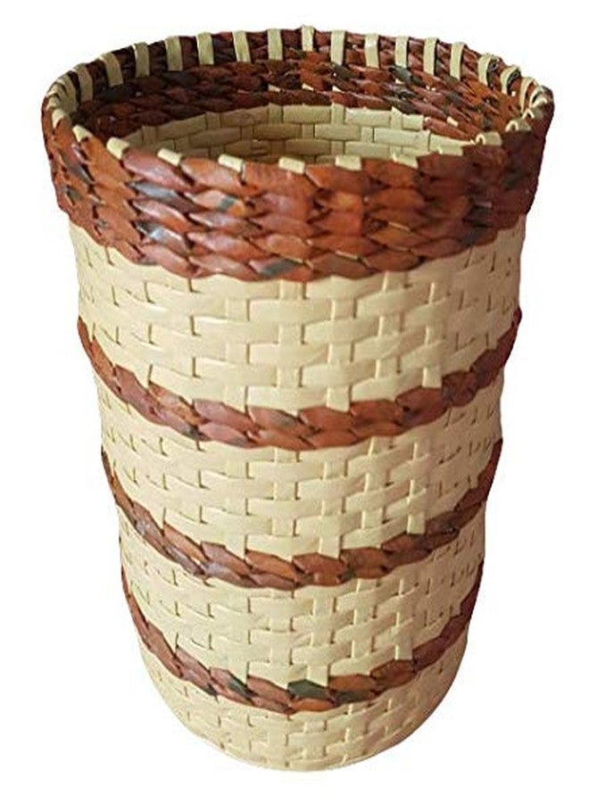 Sonas Creation Paperus, Beige,& Brown, Open-top Dustbin, Waste Basket, Trash Can, Paper Bin, Storage Basket, Standard Size 10 Liter, 11 inch Tall Eco Friendly, Handmade of Paper Ropes - Image 5