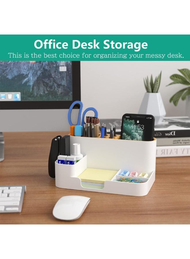 Lyaxm Desk Organizer with Phone Stand, Multifunctional Desktop Organizer, Pen Holder & Office Supplies Storage Caddy for Home, School & Work, Modern Accessories Box for Tidy Workspace - Image 4