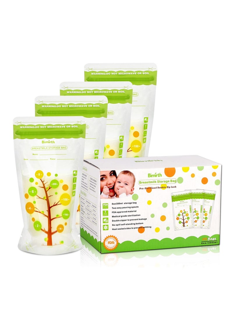 112 Count BPA-Free Breastmilk Storage Bags, 200ml Capacity for Safe Milk Storage & Freezing, Ideal for Newborns & Infants - Image 1
