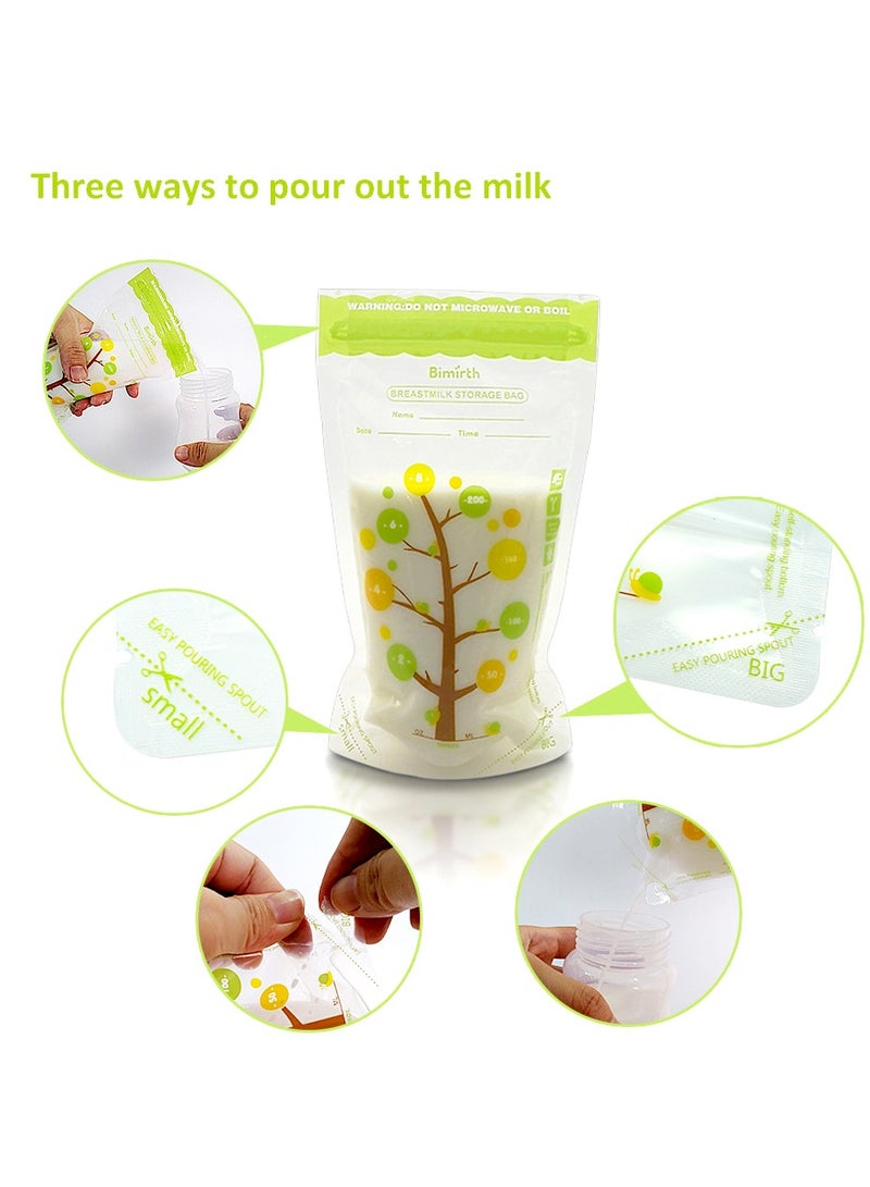 112 Count BPA-Free Breastmilk Storage Bags, 200ml Capacity for Safe Milk Storage & Freezing, Ideal for Newborns & Infants - Image 2