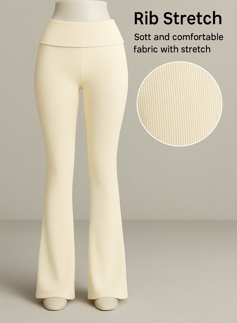 Soft Steps Flared trousers with fold-over waist M  - Image 1