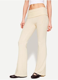 سوفت ستيبس Flared trousers with fold-over waist M  - Image 4