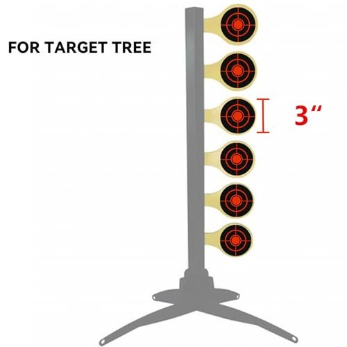 GearOZ Splatter Target Stickers, 3 Inch Reactive Paper Targets, 250 Pcs Adhesive Shooting Targets with Fluorescent Yellow Impact for BB Gun, Pellet Gun, Airsoft, Rifle Shooting Practice - Image 2