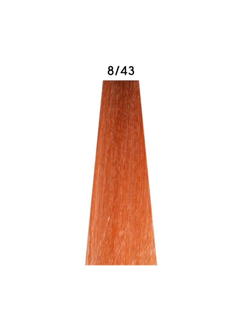 ALTER EGO Technofruit Hair Color 8/43 Light Blonde Copper Golden 100ml - Image 2