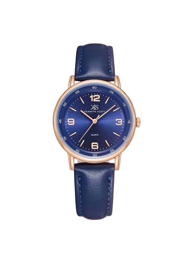 KENNETH SCOTT Women's Analog Round Shape Polyurethane Wrist Watch K23540-RLNN - 33 Mm  - Image 1