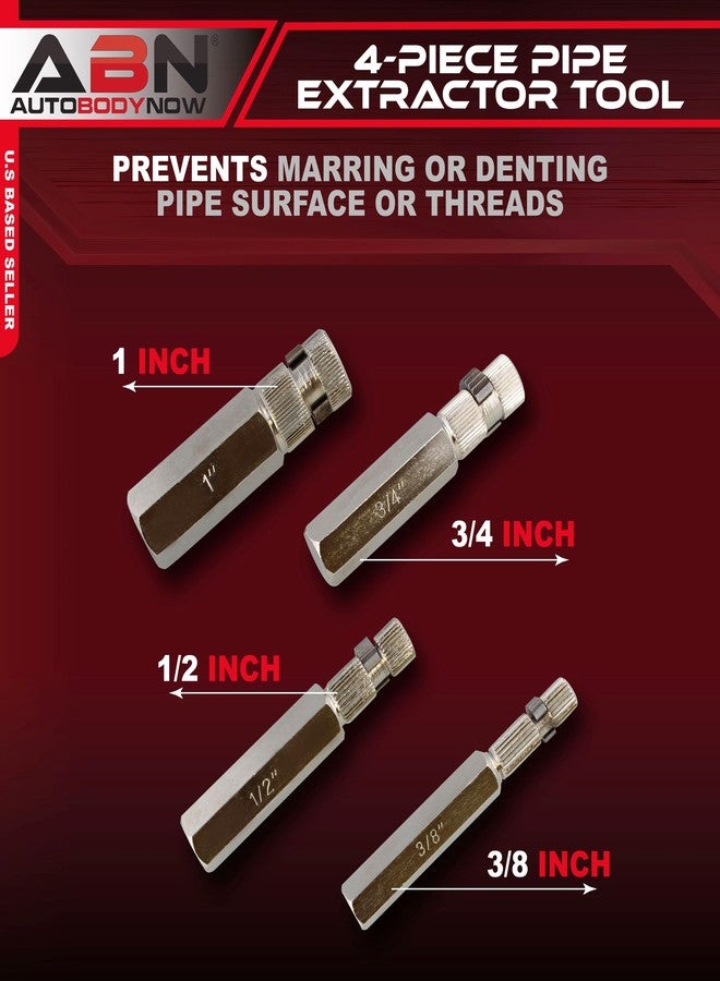 ABN Internal Pipe Removal Tool Pipe Nipple Extractor Set, General Internal Pipe Wrench Set 4pc - 1, 3/4, 1/2, 3/8 Inch - Image 2