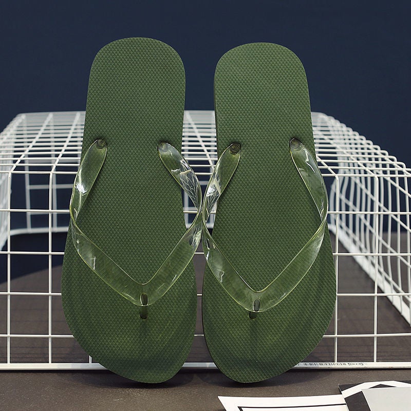 Mens Summer Flip-Flops Fashion Thick Non-slip Comfortable Beach Slides [Special Price] Random Send Not Specified - Image 3