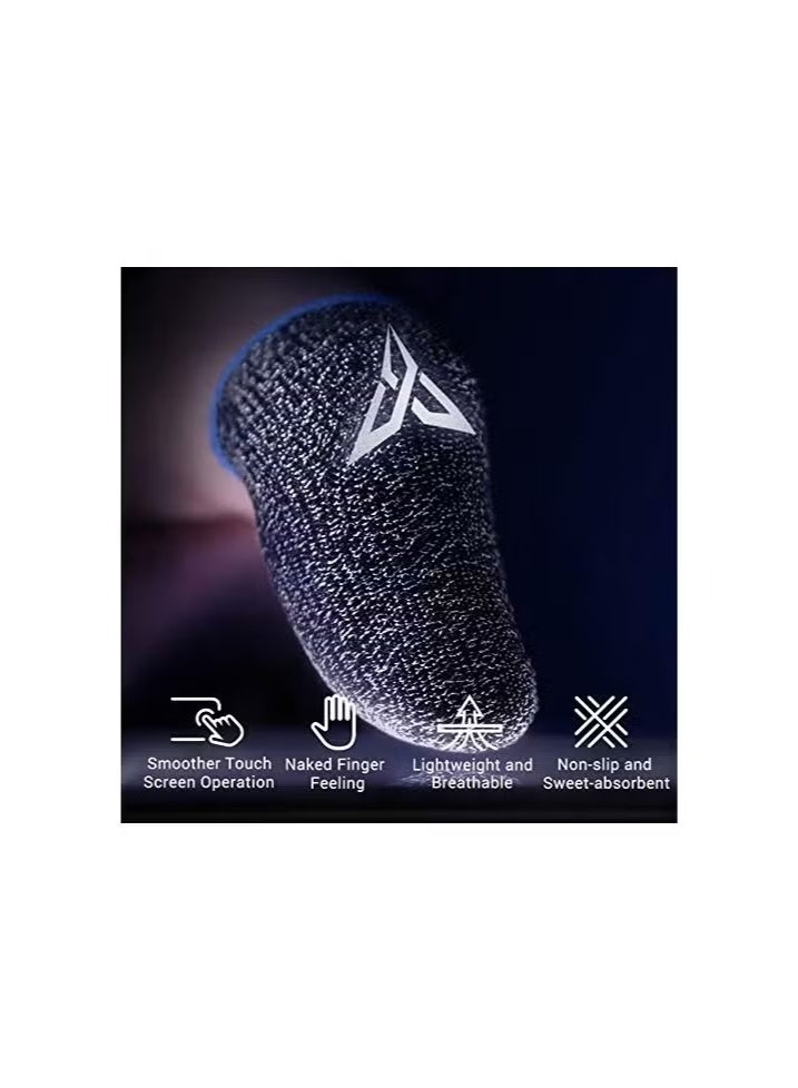 JAJEEK Gaming Gloves & Finger Sleeves for Mobile Gaming – Anti-Sweat, Anti-Slip Thumb Protectors for PUBG, Free Fire, COD Mobile, and More | Breathable, Sensitive Touchscreen Compatibility for Android & iOS Smartphones | Gamer Grip Enhancers  - Image 4