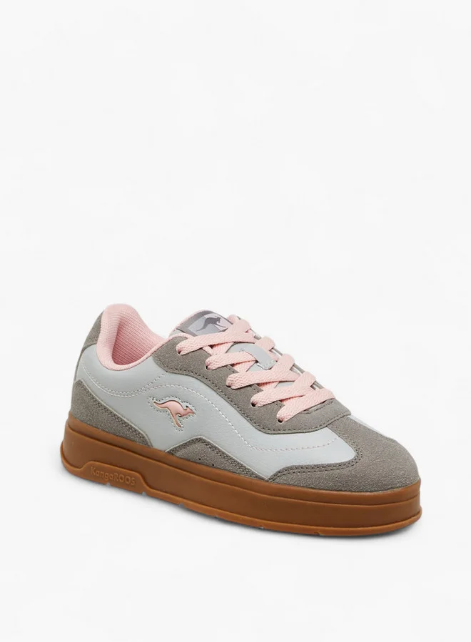kangaROOS Girls' Panelled Lace-Up Sports Shoes