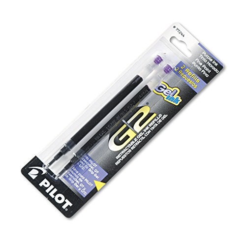 Pilot, G2 Gel Ink Refills, Fine Point 0.7 mm, Purple, Pack of 2 - Image 4