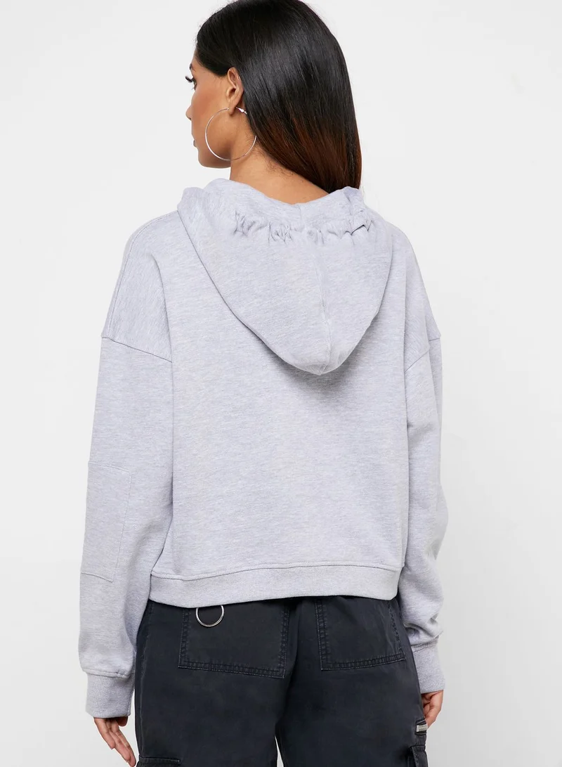 Missguided Zip Detail Hoodie