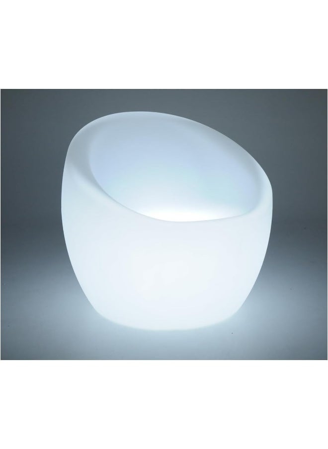 TRAMONTINA Since 1911,Made in Brazil-  Oca LumiÃ©re White Armchair in Polyethylene With LED Bulb  - Image 3