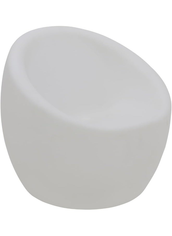 TRAMONTINA Since 1911,Made in Brazil-  Oca LumiÃ©re White Armchair in Polyethylene With LED Bulb  - Image 1