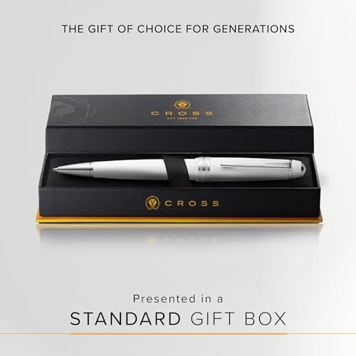 Cross Bailey Light Refillable Ballpoint Pen Presented in a Everyday Gift Box - Medium Point, Black Ink, Polished White - Image 5