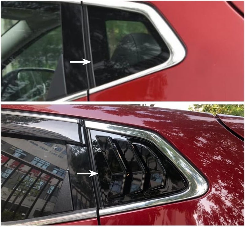 QASULER Car Side Window Louver Shutter Cover Trim - Image 4