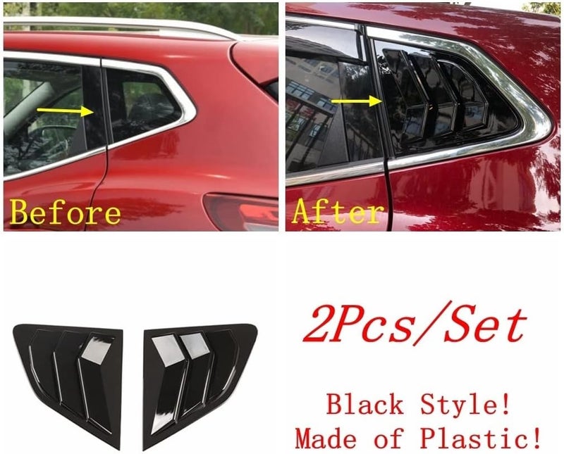 QASULER Car Side Window Louver Shutter Cover Trim - Image 2