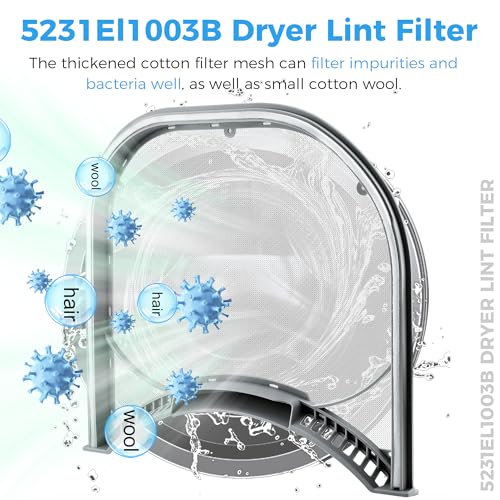 Romalon 5231El1003B Dryer Lint Filter by Romalon Fit for LG Kenmore 7958/7968/7969 Dryer with Felt Rim Seal Replaces 5231El1002E Ap4440606 5231El1003E Ps3527578 5231El1003A 1266857 Ah3527578 Ea3527578 - Image 5