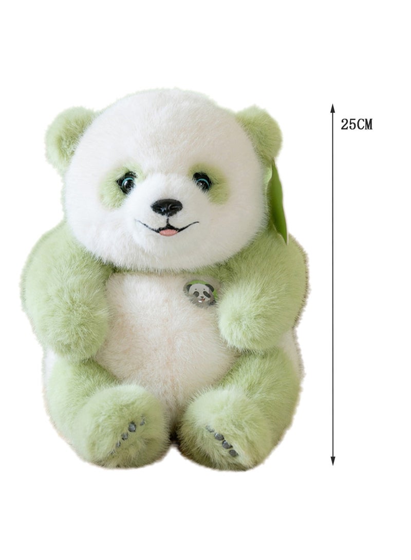 25 CM Cute Panda Plush Toy Soft Stuffed Simulation Animals Doll For Girls And Boys All Ages Gift（Green） - Image 2