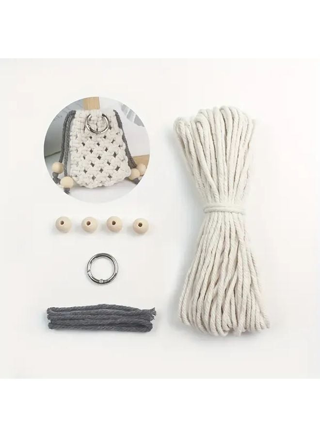 Natural Color N01 Macrame Earphone Case DIY Kit With Step By Step Tutorial For Personalized Gifts - Image 1