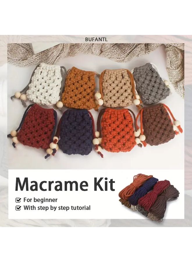 Natural Color N01 Macrame Earphone Case DIY Kit With Step By Step Tutorial For Personalized Gifts - Image 2