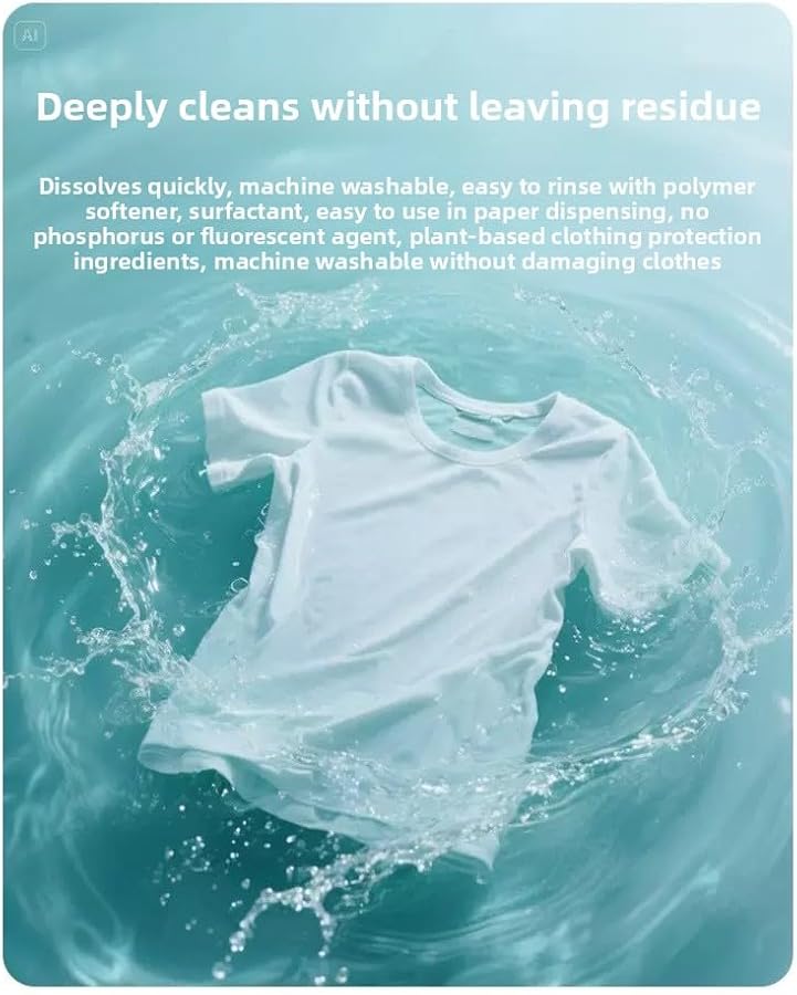 5 Boxes 250pcs Ocean Scent Laundry Detergent Sheets Bioenzyme Stain Removal - Image 5