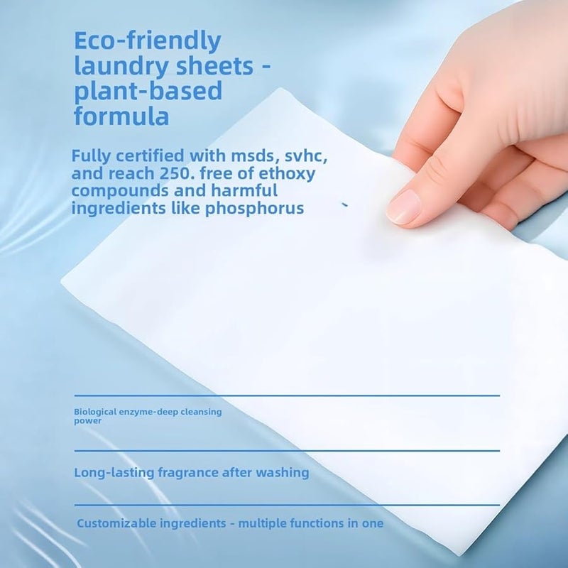 5 Boxes 250pcs Ocean Scent Laundry Detergent Sheets Bioenzyme Stain Removal - Image 1
