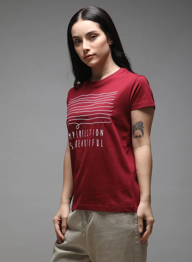 Dillinger Women Regular Fit Embroidery T-Shirt