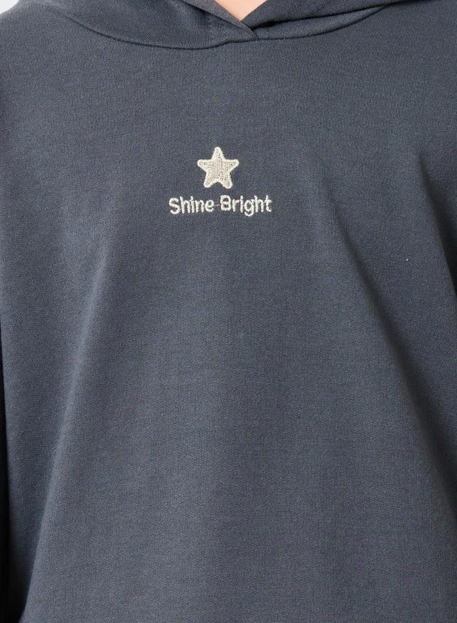 Styli Styli Girls Cute Star Tulle Sweatshirt Dress