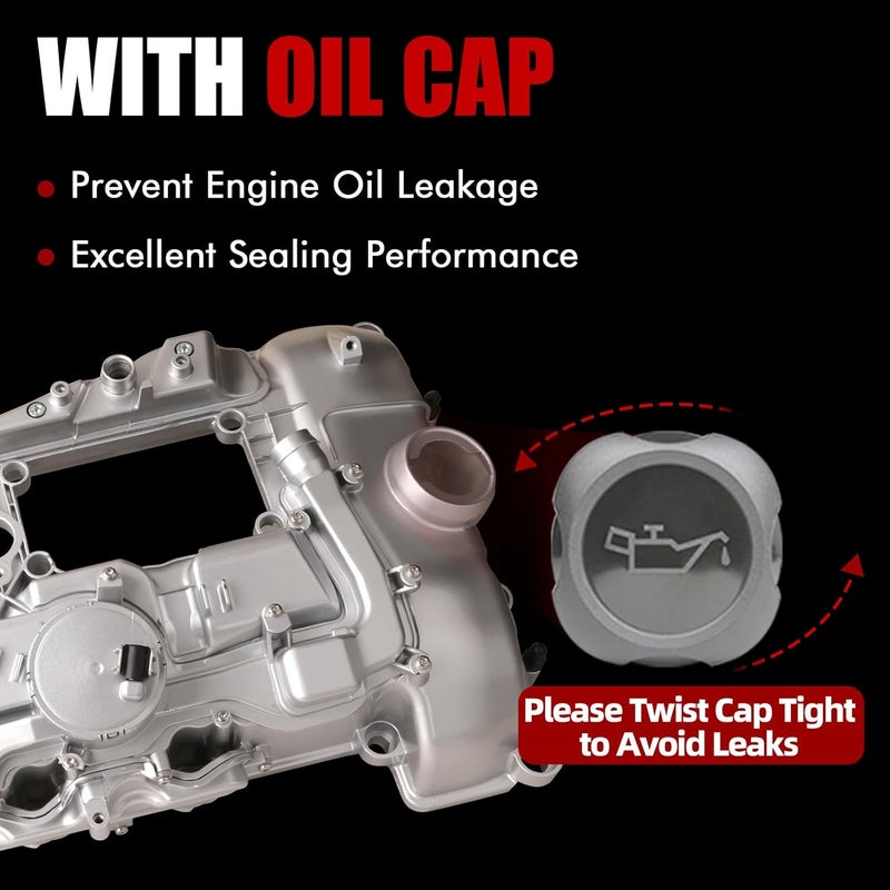 MITZONE Upgrade Performance All Aluminum N55 Valve Cover Kit for BMW 2011-2019 X3 X5 X6 2010-2017 535i 335i 740i 740Li 3.0L - Image 5