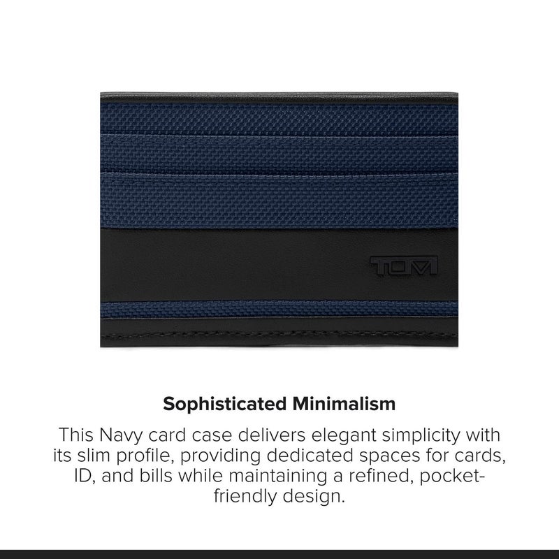 TUMI - Alpha Slim Card Case - Slim Billfold Wallet for Travel - Slip Pocket Wallet - Small Wallet - 2.8" X 4.1" X 0.2" - Navy - Image 4