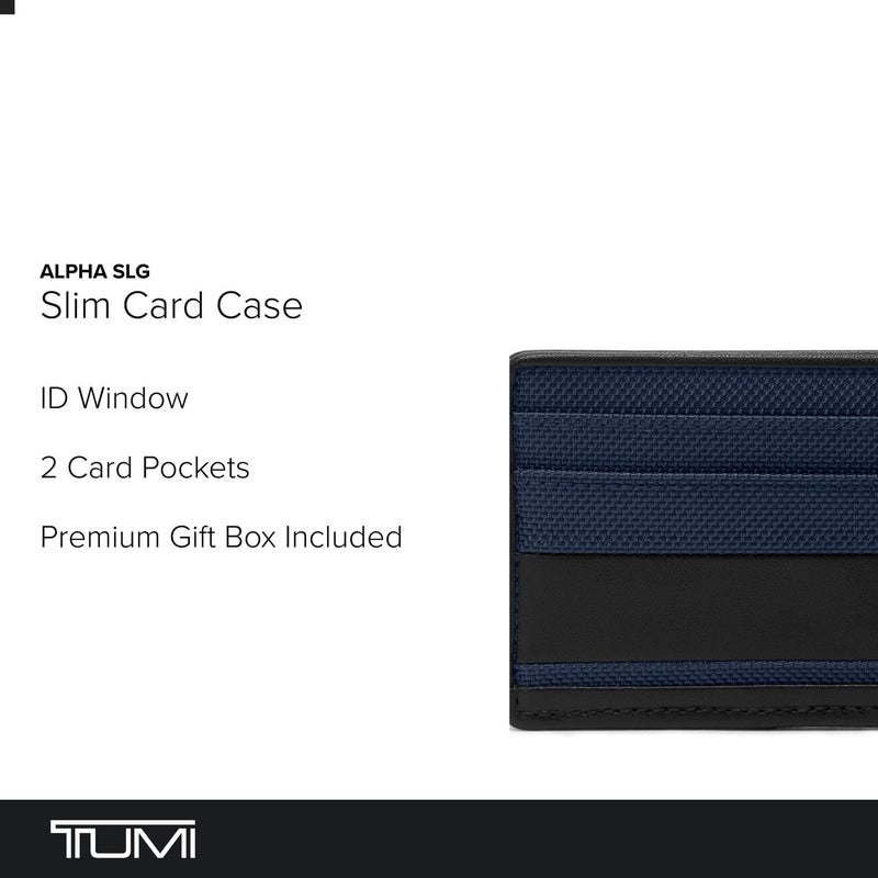 TUMI - Alpha Slim Card Case - Slim Billfold Wallet for Travel - Slip Pocket Wallet - Small Wallet - 2.8" X 4.1" X 0.2" - Navy - Image 2