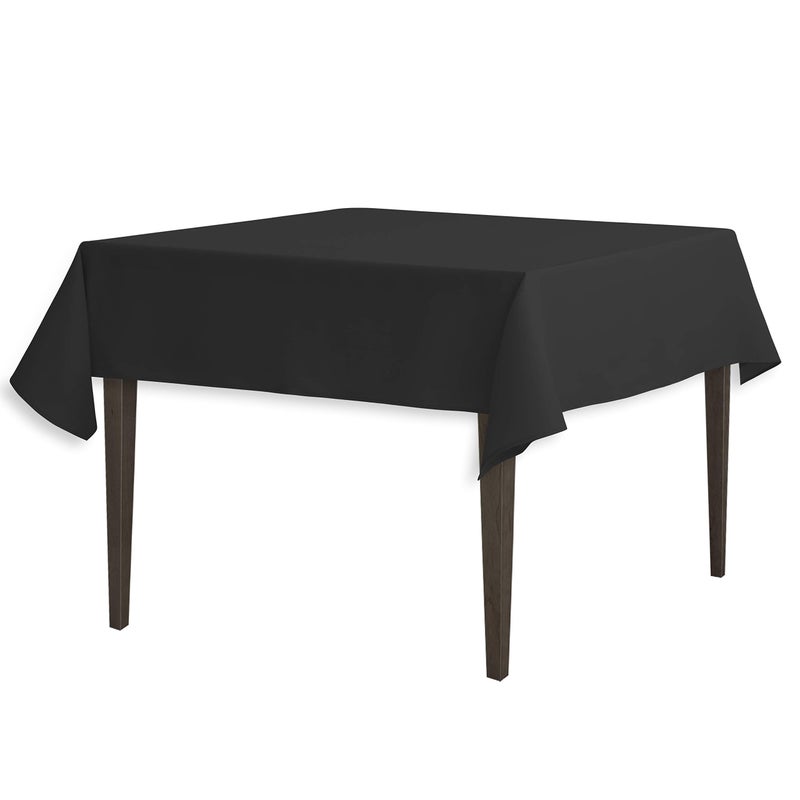 LinenTablecloth 54Inch Square Polyester Tablecloth Black
