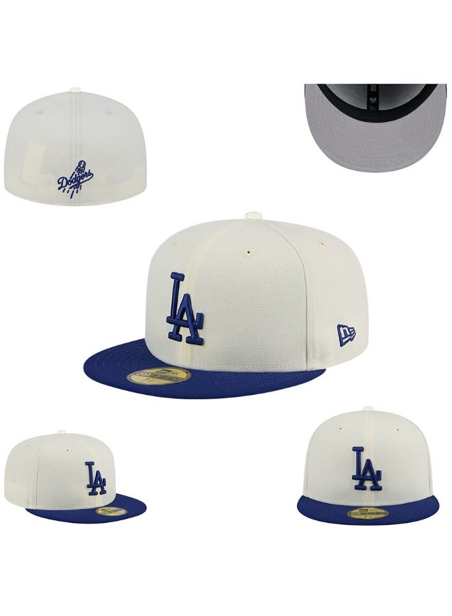 New Era Los Angeles Dodgers White & Navy Fitted Hat (Classic LA Logo) 558SIZE