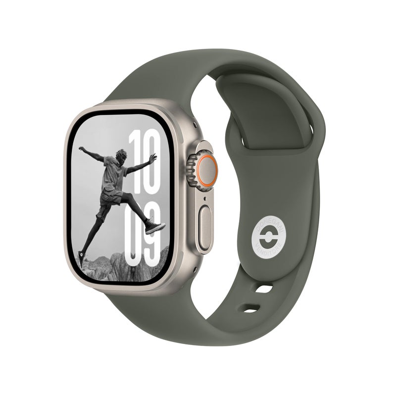 DONEGANI SB Sport Band for Apple Watch Bands Women Ultra 2 49mm, Series 10 46mm, 9 8 7 45mm 41mm, SE 6 5 4 44mm 40mm, 3 2 1 42mm 38mm Men iWatch, Strap Silicone Army Green - Image 1
