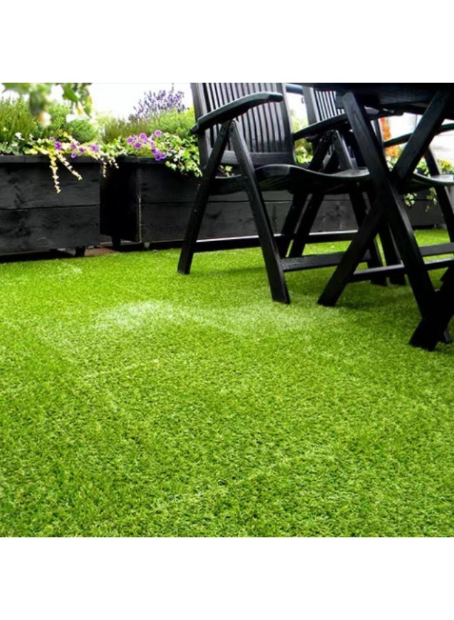 Artificial Lawn 36pcs Interlocking Artificial Grass Tiles For Patio, Balcony, Backyard, Artificial Turf Floor, 12x12 inches,Green - Image 5