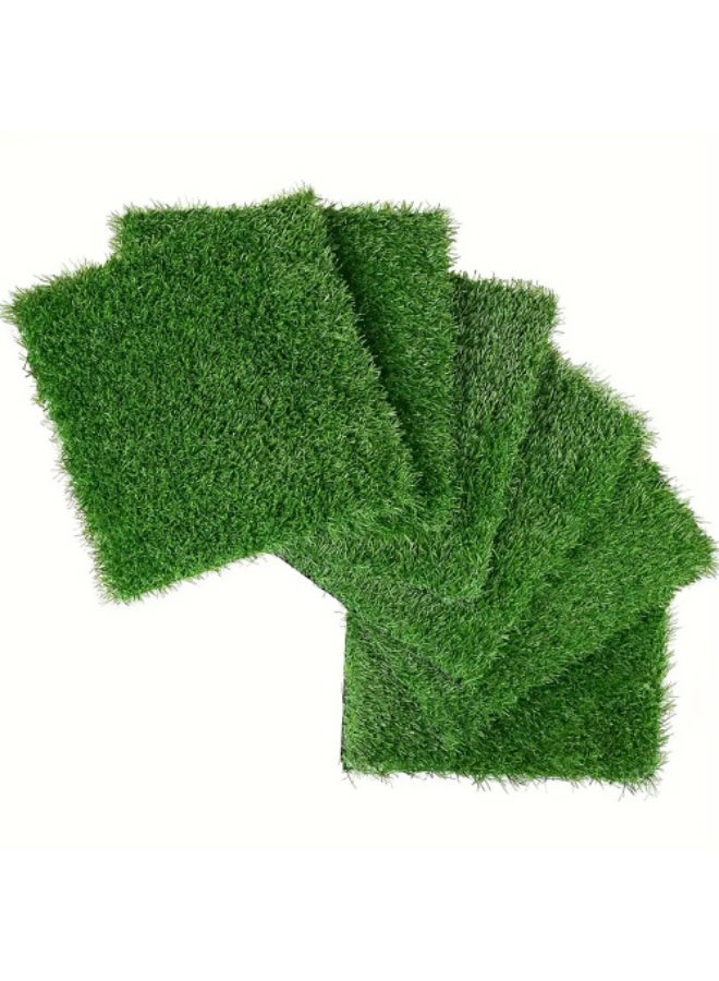 Artificial Lawn 36pcs Interlocking Artificial Grass Tiles For Patio, Balcony, Backyard, Artificial Turf Floor, 12x12 inches,Green - Image 1