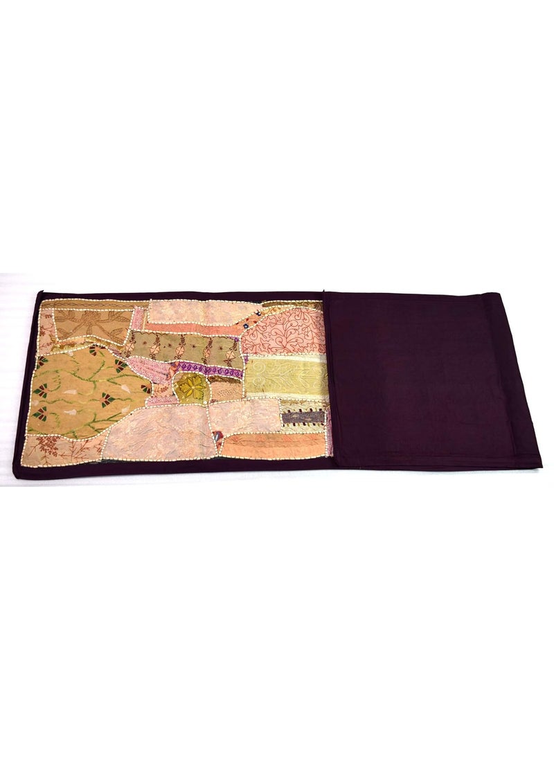 Global Art - Global Art Classic Indian Art Table Runner Tapestry Wall Hanging Nice Art Patchwork Embroidery Design Home Interior Kitchen Room Decoration - Image 1