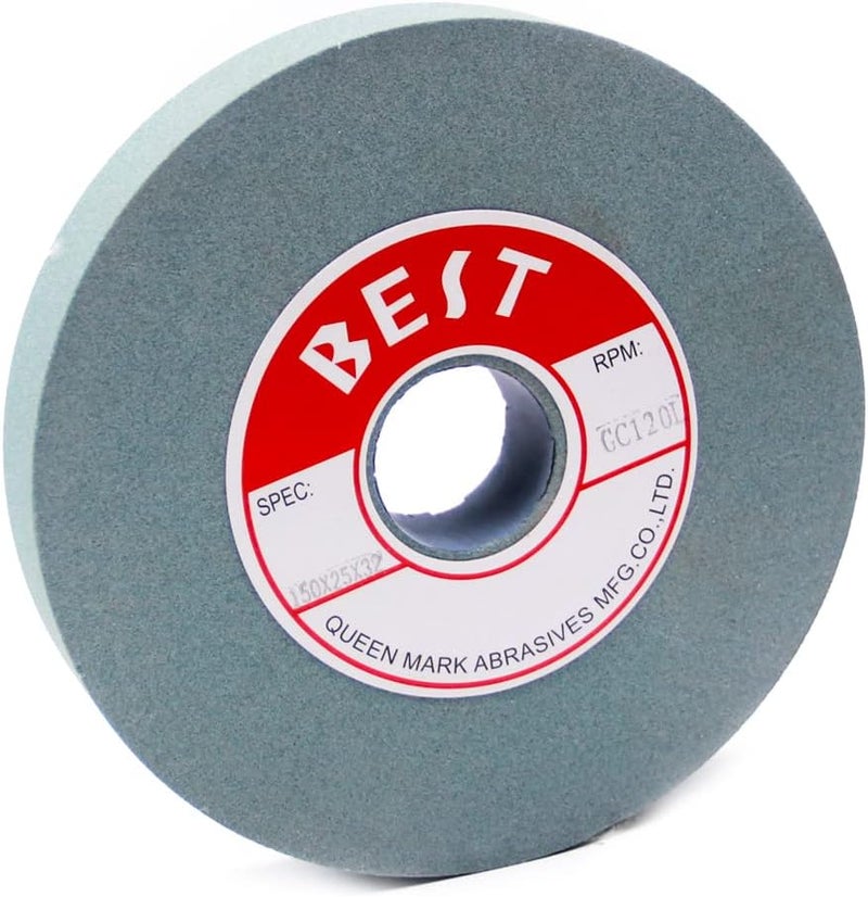 Utoolmart Bench Grinding Wheels 6 inch Green Silicon Carbide 120 Grit Grinding Wheel for Surface Grinding Sharpening Carbide Tools 1pcs - Image 4