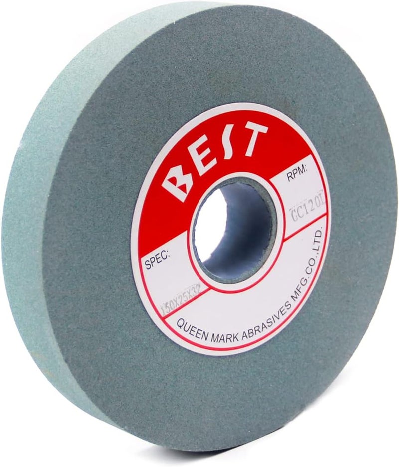 Utoolmart Bench Grinding Wheels 6 inch Green Silicon Carbide 120 Grit Grinding Wheel for Surface Grinding Sharpening Carbide Tools 1pcs - Image 3