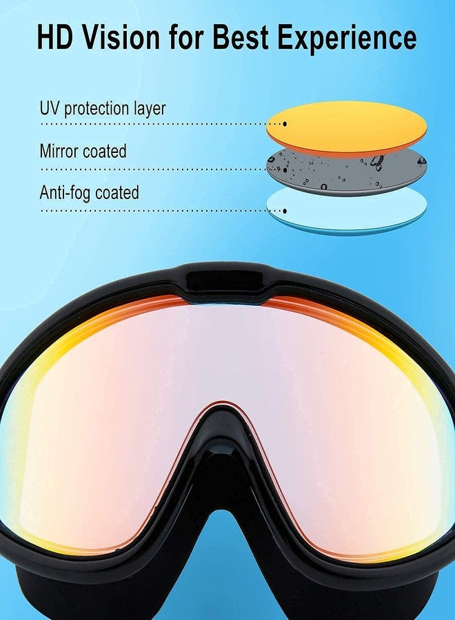 ShreeVoke Advanced Silicone Swim Goggles, Swimming Goggles Waterproof Anti-Fog UV Protection,No Leaking Wide View Goggles for Adult Women Men Youth Kids - Image 5