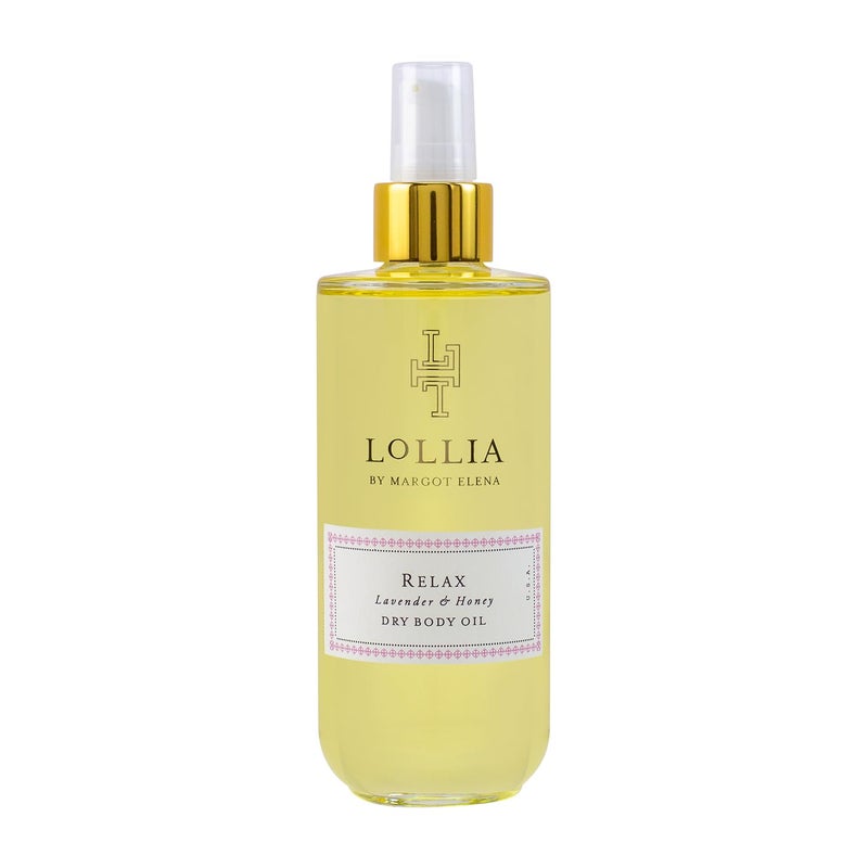 LOLLIA Relax Dry Body Oil, 6.8 Fl. Oz. â€“ Lavender & Honey â€“ Womenâ€™s, Scented, Moisturizing, Dry Body Oil for Women, For All Skin Types - Image 1