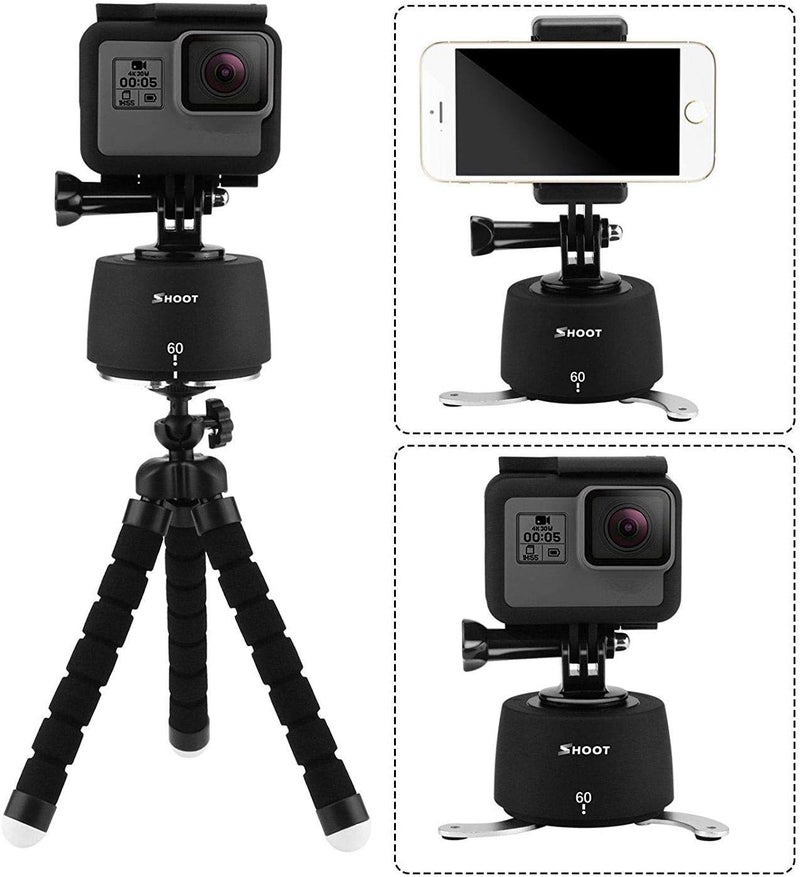 Shoot 360 Degree Time Lapse Rotator Tripod Head Panoramic Mount Timer for GoPro Hero 6, Hero 5, DSLR - Image 3