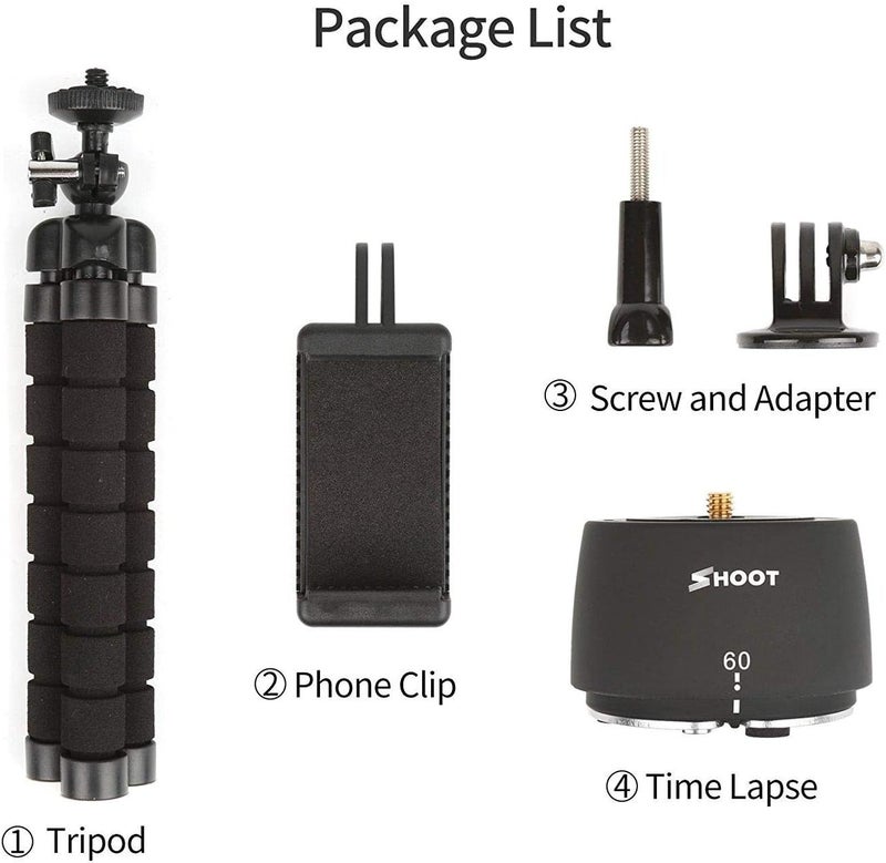 Shoot 360 Degree Time Lapse Rotator Tripod Head Panoramic Mount Timer for GoPro Hero 6, Hero 5, DSLR - Image 4